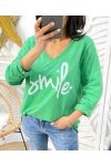 CAMISETA SMILE PE483 VERDE