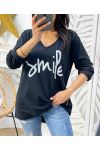 CAMISETA SMILE SS483 NEGRO