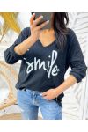 SMILE T-SHIRT SS483 SCHWARZ