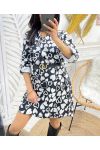 BLACK PE07 PRINTED TUNIC DRESS