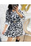 BLACK PE07 PRINTED TUNIC DRESS