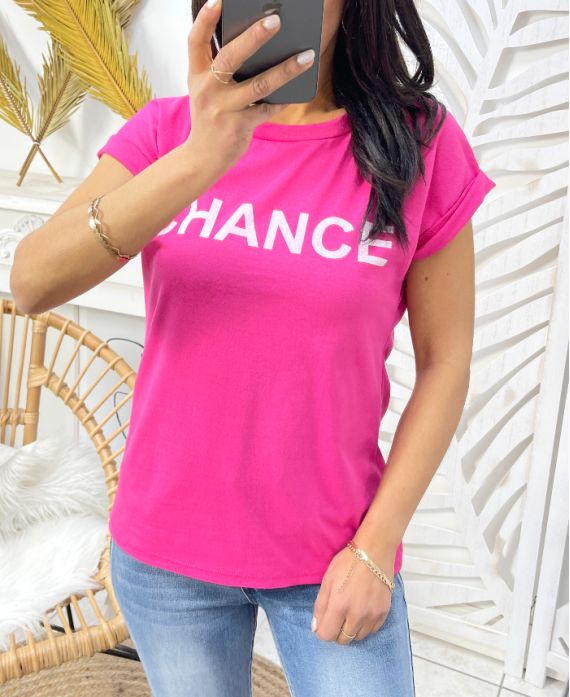 CAMISETA LUCK SS243 FUSHIA