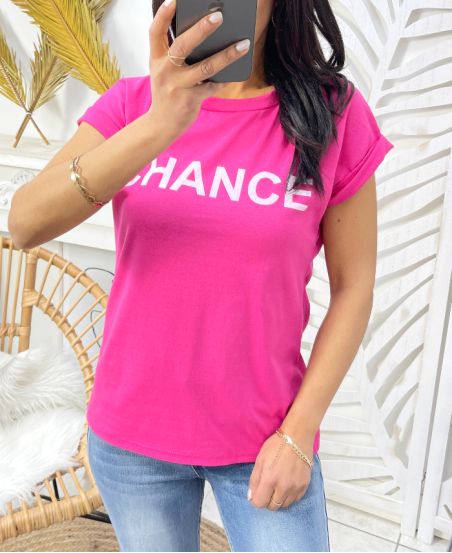 CAMISETA LUCK SS243 FUSHIA