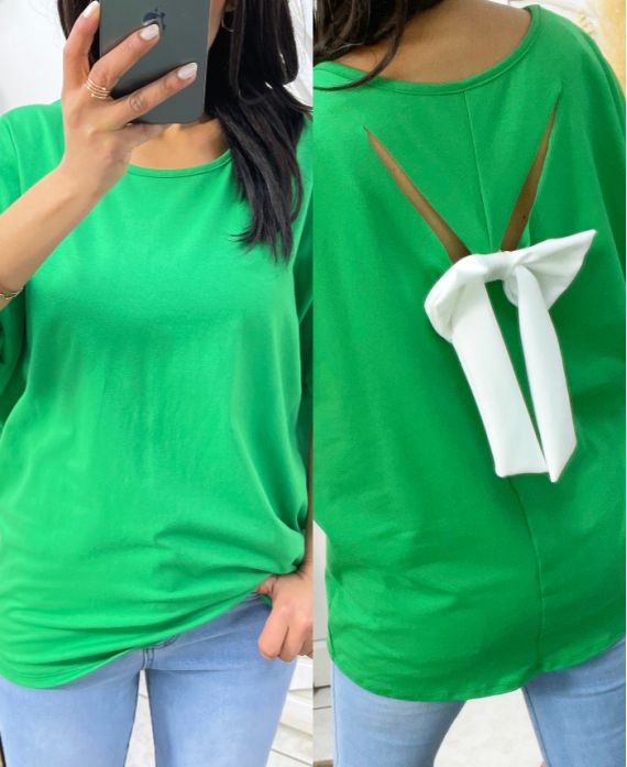 CAMISETA KNOTBACK PE265 VERDE