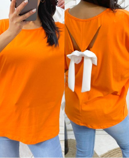 CAMISETA KNOTBACK PE265 NARANJA