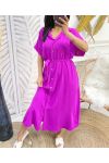 ROBE A BOUTONS PE304 MAUVE