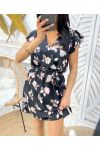 FLORAL DRESS PE1223 BLACK