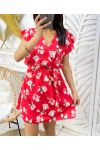 FLORAL DRESS PE1223 RED