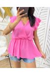 TOP V-NECK PE1201 CANDY PINK