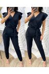 PE425 POCKET JUMPSUIT ZWART