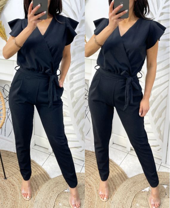 PE425 POCKET JUMPSUIT ZWART