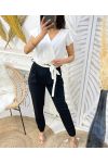 PE425 POCKET BROEK JUMPSUIT WIT