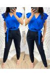 JUMPSUIT MET ZAKKEN PE425 KONINGSBLAUW