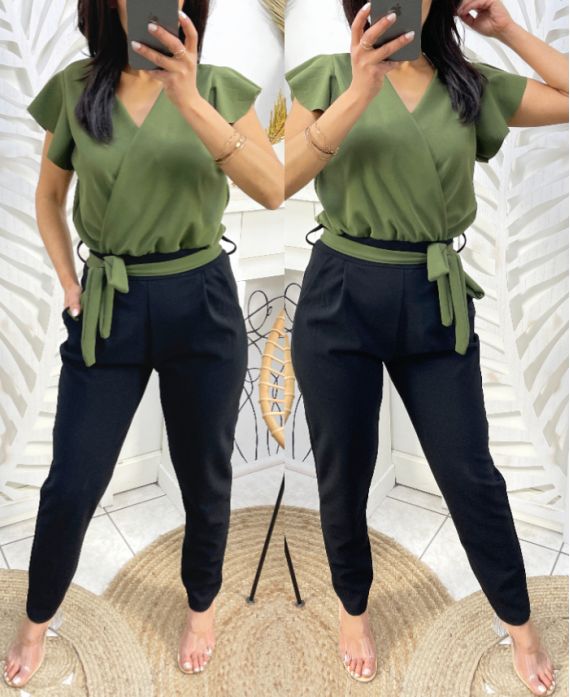 PE425 POCKET JUMPSUIT GROEN