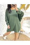 OVERSIZED OPEN BACK TOP PE412 MILITARY GREEN