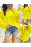 OVERSIZED OPEN BACK TOP PE412 YELLOW