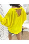  TOP OVERSIZE DOS OUVERT PE412 JAUNE