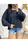  TOP OVERSIZE DOS OUVERT PE412 NOIR