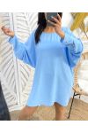 TOP OVERSIZE CON ESPALDA ABIERTA PE412 AZUL CIELO