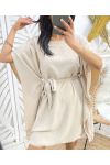 BUTTERFLY DRESS PE356 BEIGE