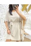 BUTTERFLY DRESS PE356 BEIGE