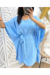 ROBE PAPILLON PE356 BLEU CIEL