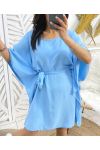 ROBE PAPILLON PE356 BLEU CIEL