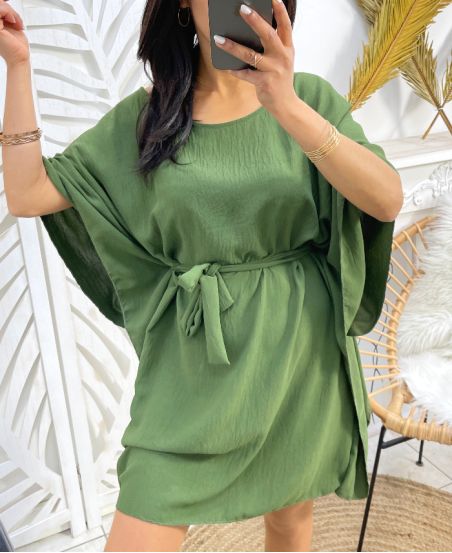 BUTTERFLY DRESS PE356 MILITARY GREEN