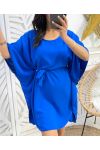 ROBE PAPILLON PE356 BLEU ROYAL