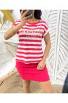 CAMISETA MARINERA J ADORE LA VIE SS238 ROJO