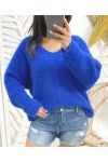 SOFT V-NECK SWEATER AH871 ROYAL BLUE