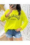 T-SHIRT 2 TASCHE LOS ANGELES SS49 GIALLO