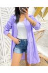 CAMICIA ABITO COTONE OVERSIZE PE801 LILA