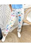 PRINTED PANTS PE384 WHITE