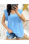 LACE BACK TOP PE333 SKY BLUE