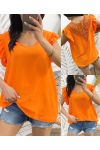 LACE BACK TOP PE333 ORANGE