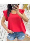 LACE BACK TOP PE333 RED
