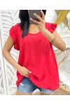 LACE BACK TOP PE333 RED