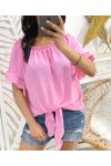 PE320 ROZE TOP MET STROPDAS