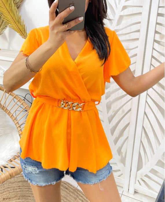 TOPLIEN WITH CHAIN TO TIE ON THE BACK PE442 ORANGE