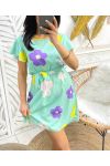 FLOWERS SS984 PASTEL GREEN DRESS