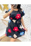 BLUMEN SS984 KLEID SCHWARZ