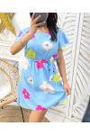 FLOWERS SS984 SKY BLUE DRESS