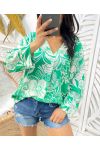 VISCOSE PE379 GREEN BLOUSE