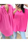 BLOUSE MET KETTING PE235 FUCHSIA