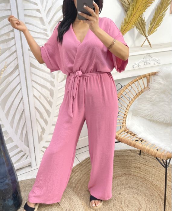 JUMPSUIT PE309 DARK PINK