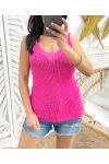 TOP KNIT PE972 FUSHIA