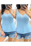 TOP IN RETE PE972 AZZURRO CIELO