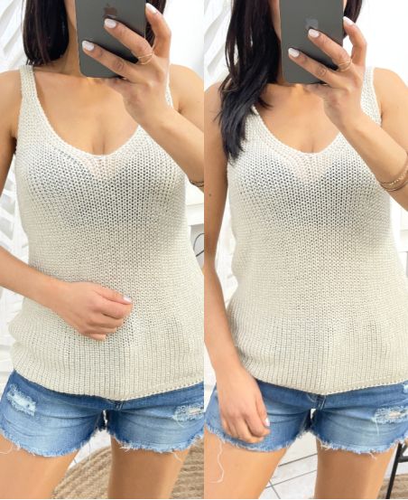 TOP KNIT PE972 BEIGE