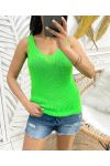 LEMON GREEN PE972 KNITTED TOP